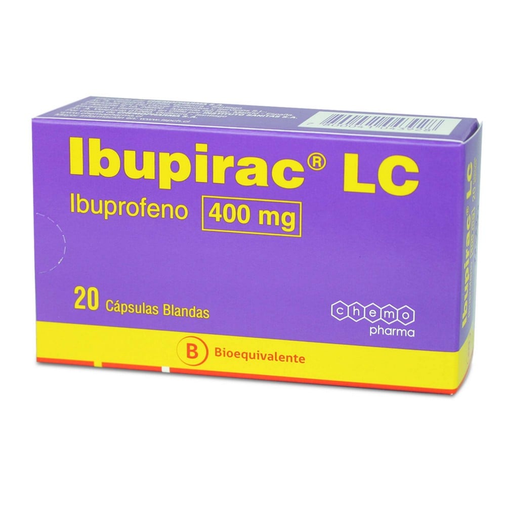 Ibupirac LC Ibuprofeno 400 mg 20 Cápsulas Blandas