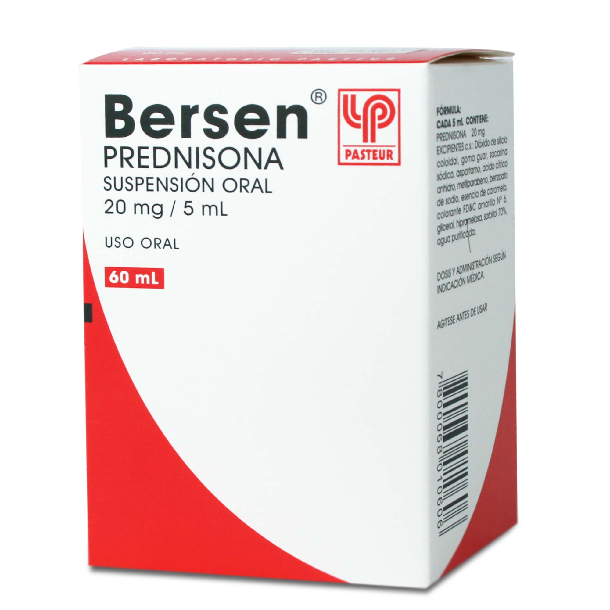 Bersen Prednisona 20 mg/5ml Suspensión 60 mL
