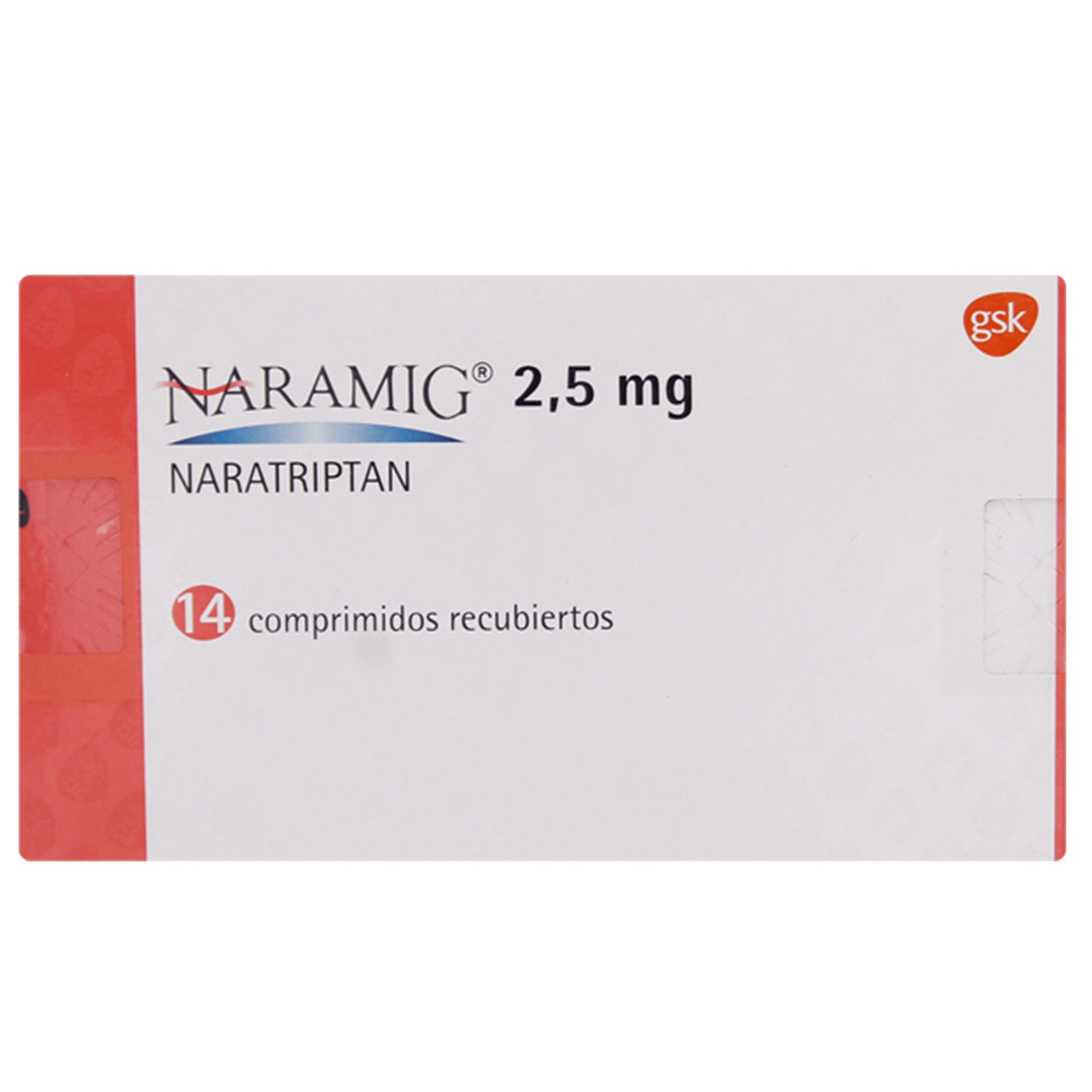 Naramig Naratriptan 2,5 mg 14 Comprimidos Recubiertoss