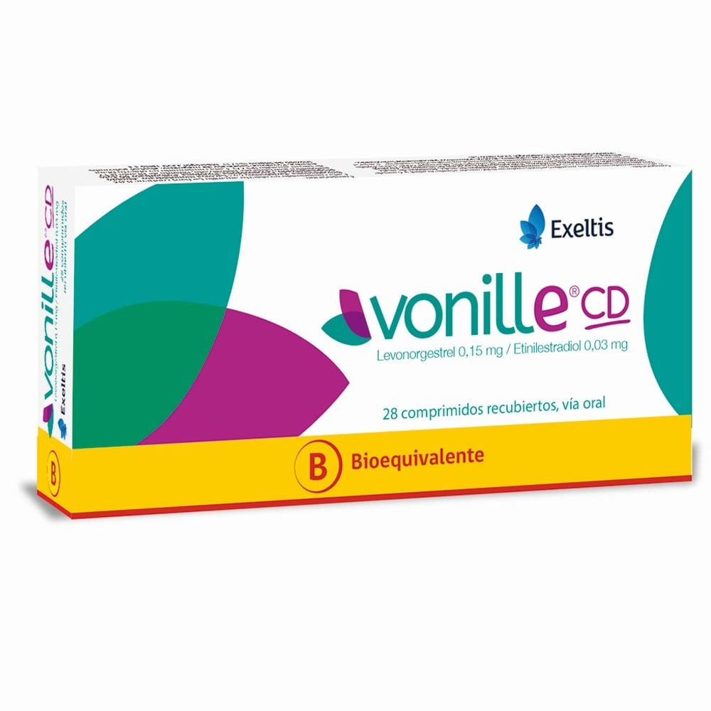 Vonille CD Levonorgestrel 150 mcg Etinilestradiol 0,03 mg  28 Comprimidos