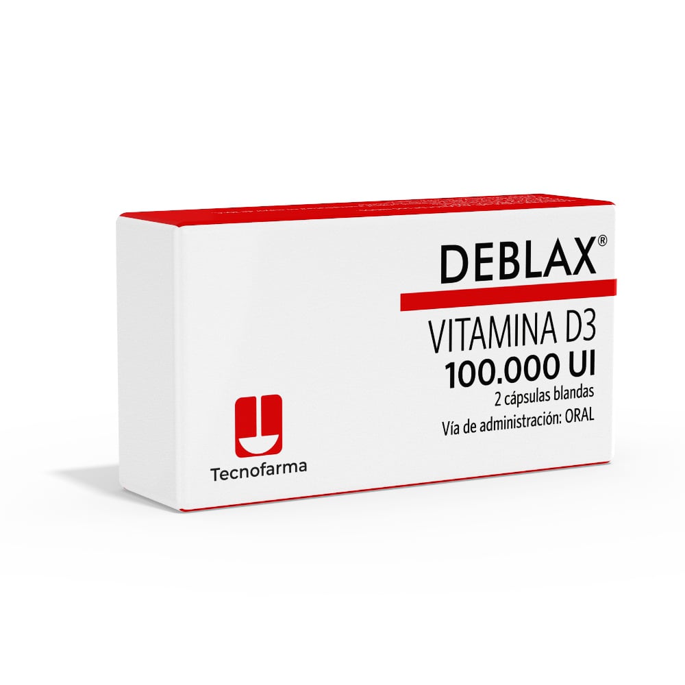 Deblax Vitamina D3 100.000Ui 2 Cápsulas Blandas
