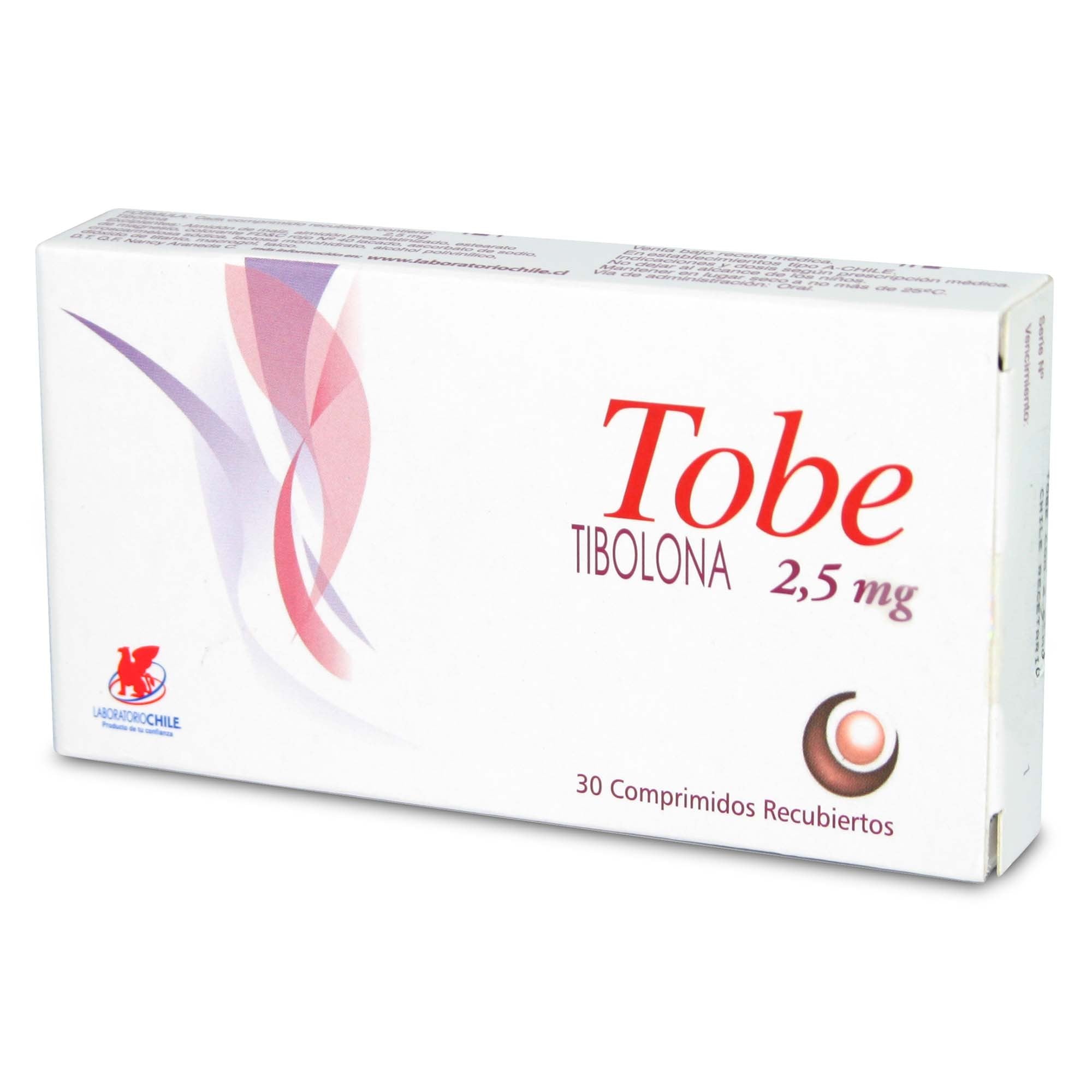 TOBE COMPRIMIDOS RECUBIERTOS 2,5 mg (TIBOLONA)