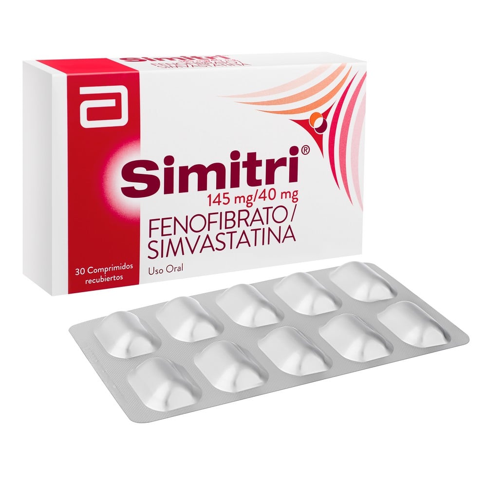 Simitri 145/40 Fenofibrato 145 mg 30 Comprimidos Recubiertos