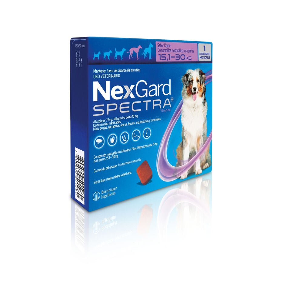Nexgard Spectra (15,1 a 30 kg) 1 Comprimido Masticable