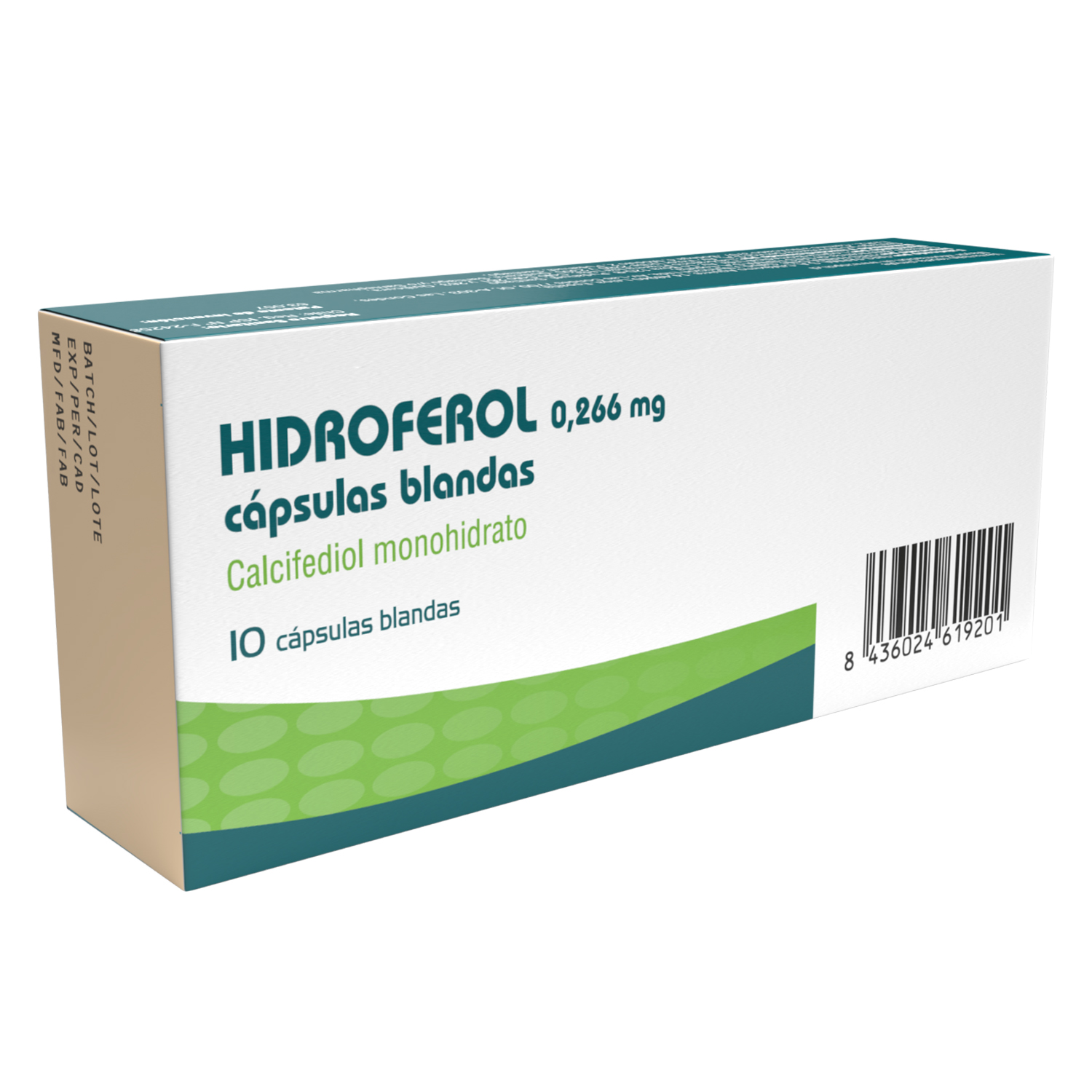 Hidroferol 0,266 mg 10 Cápsulas