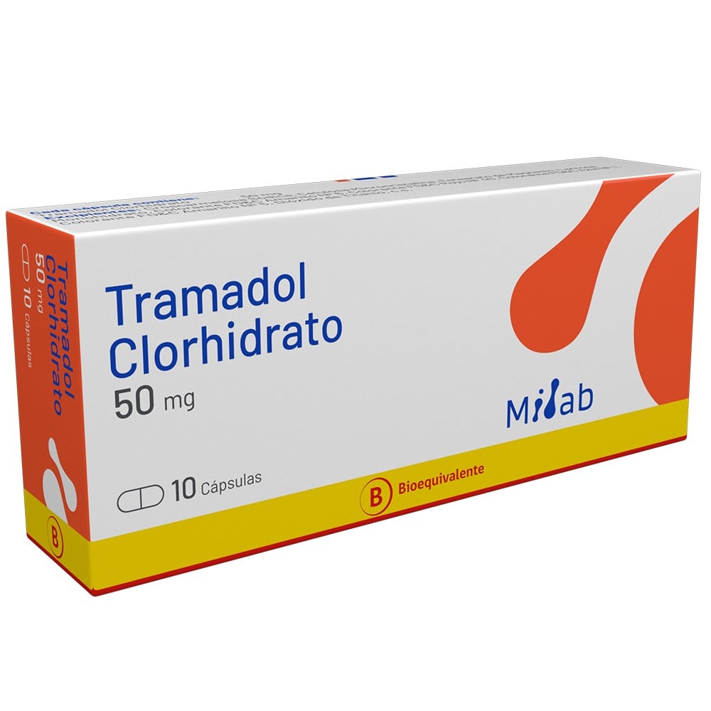 Tramadol Clorhidrato 50 mg 10 Cápsulas