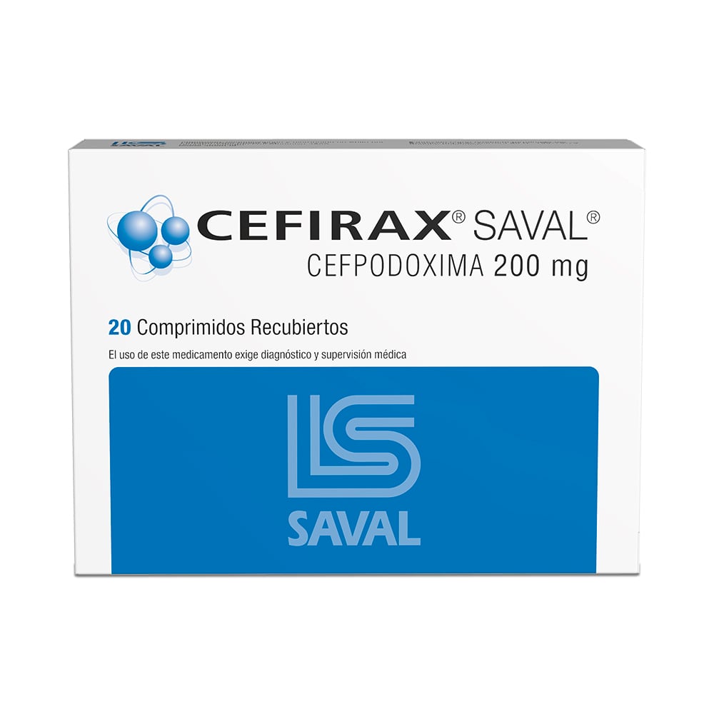 Cefirax Cefpodoxima 200 mg 20 Comprimidos Recubierto