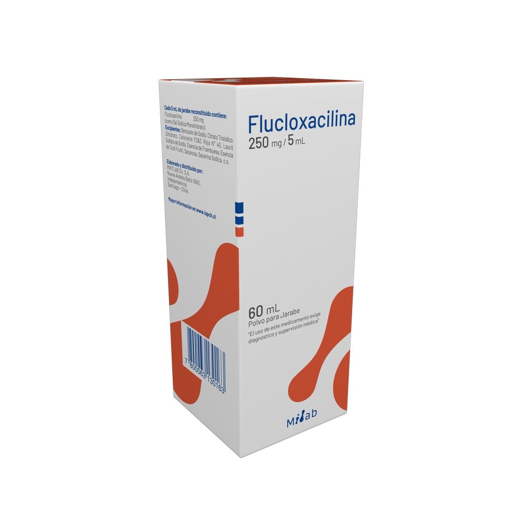 Flucloxacilina 250 mg/5mL Jarabe 60 mL