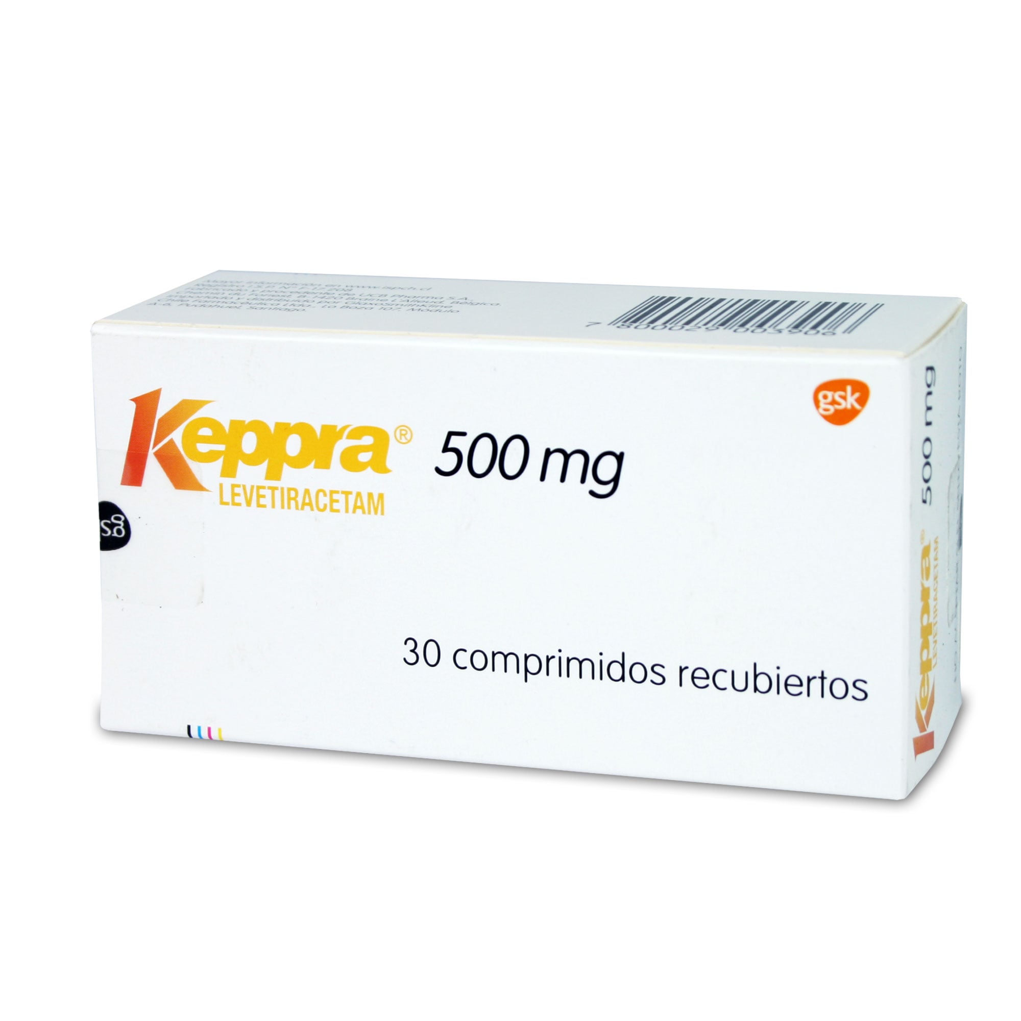Keppra Levetiracetam 500 mg 30 Comprimidos Recubierto