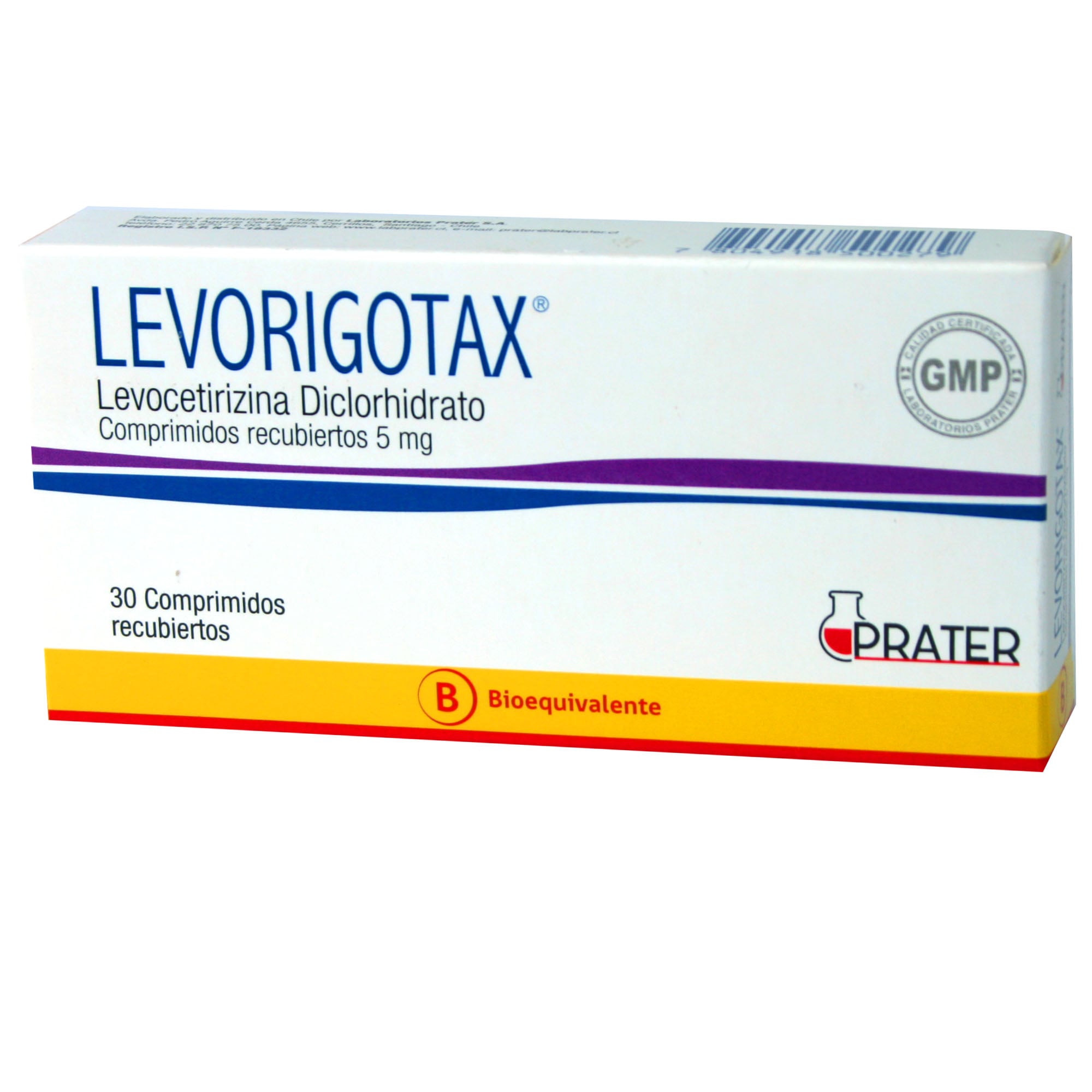 Levorigotax Levocetirizina 5 mg 30 Comprimidos Recubierto
