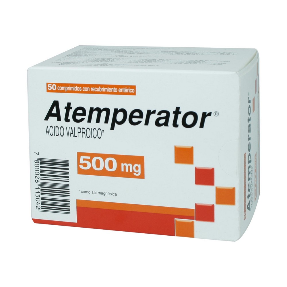 Atemperator Acido Valproico 500 mg 50 Comprimidos
