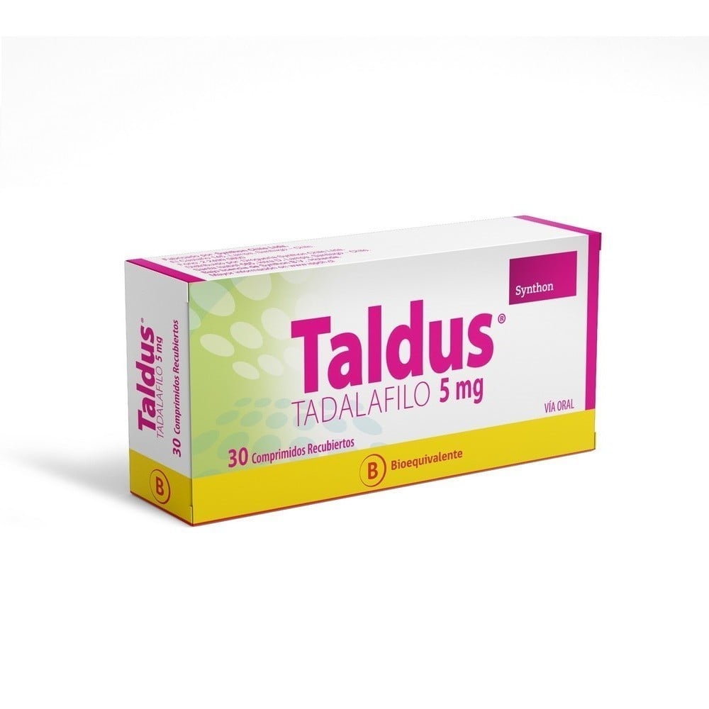 TALDUS COMPRIMIDOS RECUBIERTOS 5 mg (TADALAFILO)