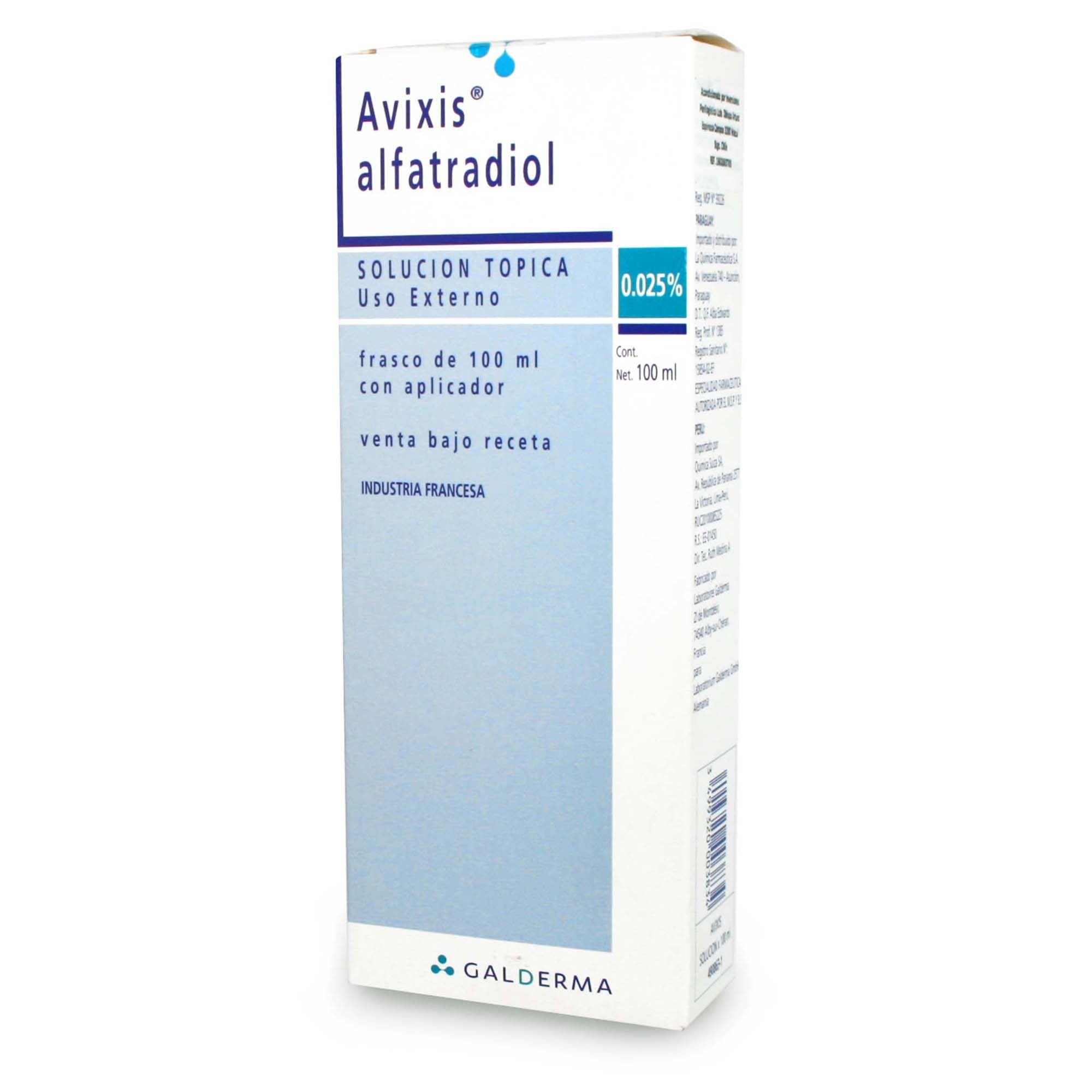 Avixis Alfatradiol 0,025% Solución Tópica 100 mL