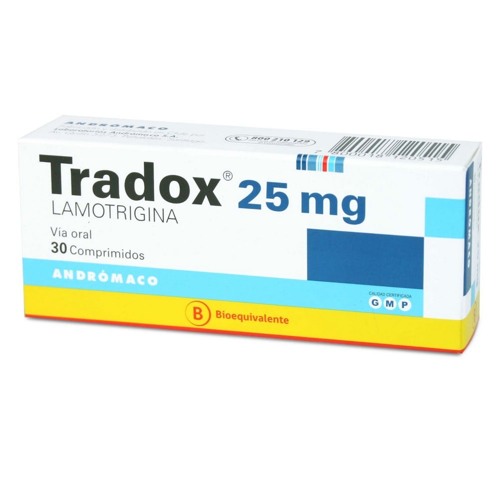 Tradox Lamotrigina 25 mg 30 Comprimidos