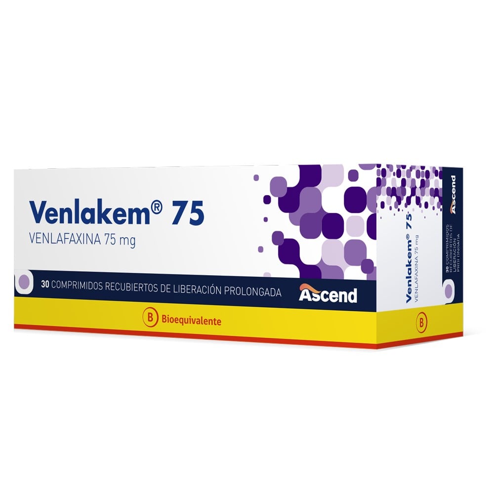 Venlakem Venlafaxina 75 mg 30 Comprimidos Recubiertos