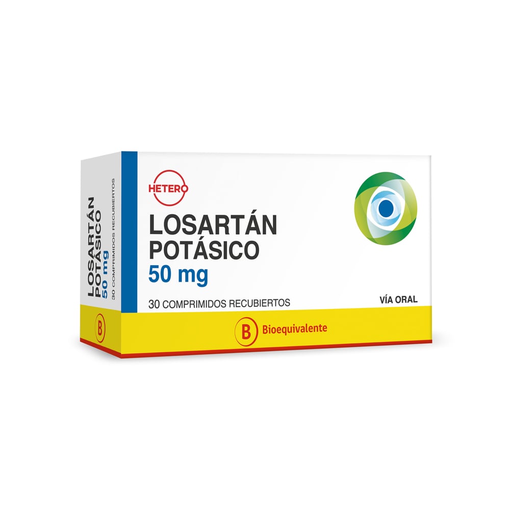 Losartan Potasico 50 mg 30 Comprimidos