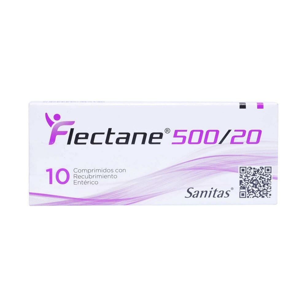 Flectane 500/20 Naproxeno 500 mg 10 Comprimidos con Recubierto Enterico