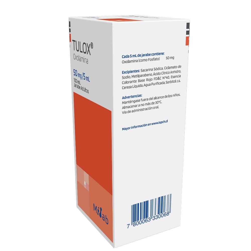 Tulox Adulto Oxolamina 50 mg / 5 mL Jarabe 100 mL