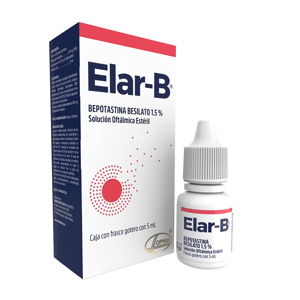 ELAR-B SOLUCIÓN OFTÁLMICA 1,5% (BEPOTASTINA BESILATO)