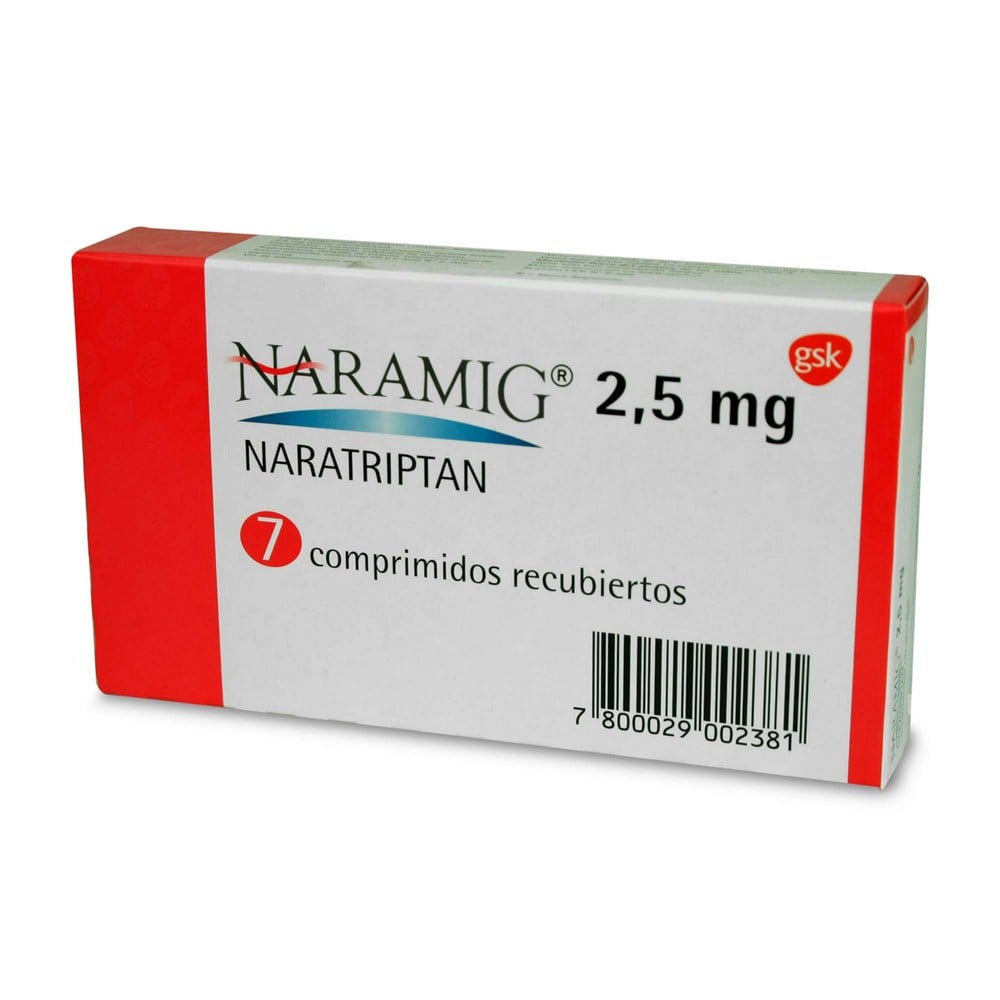 Naramig Naratriptan 2,5 mg 7 Comprimidos