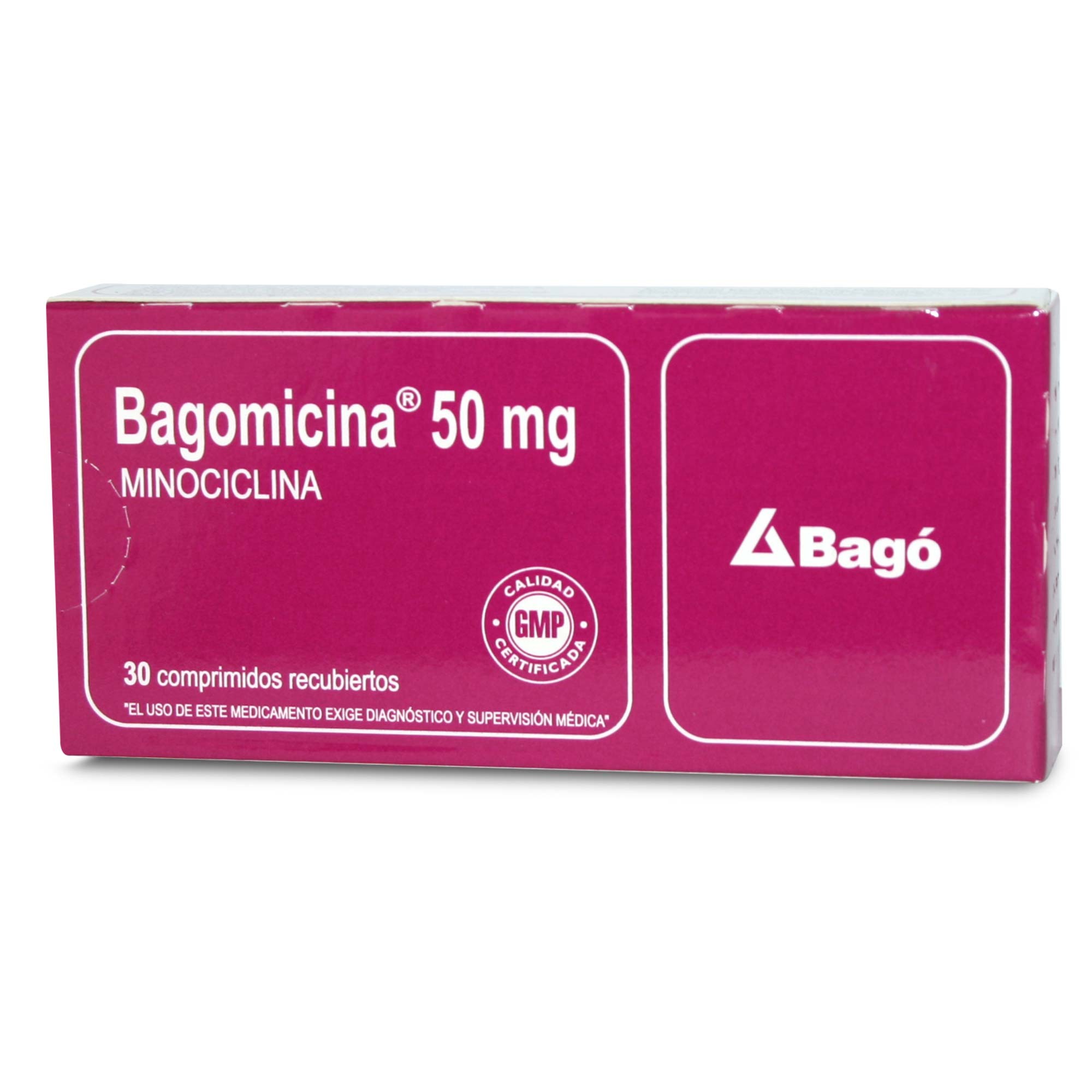 Bagomicina Minociclina 50 mg 30 Comprimidos Recubiertoss