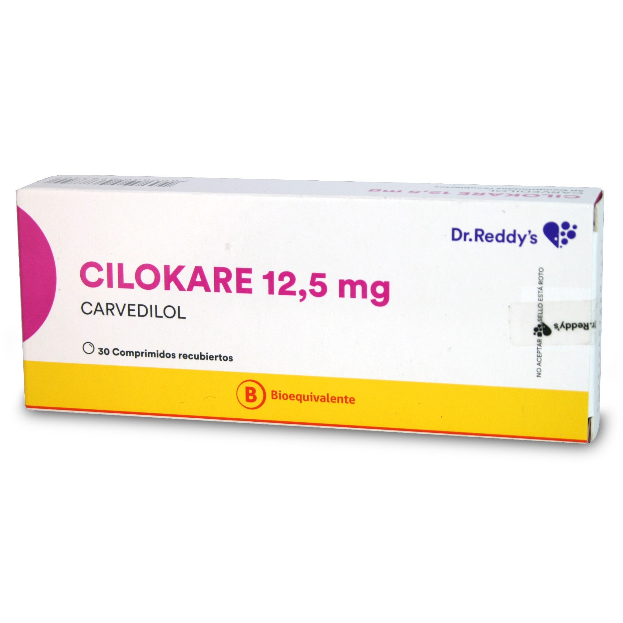 Cilokare Carvedilol 12,5 mg 30 Comprimidos Recubiertos