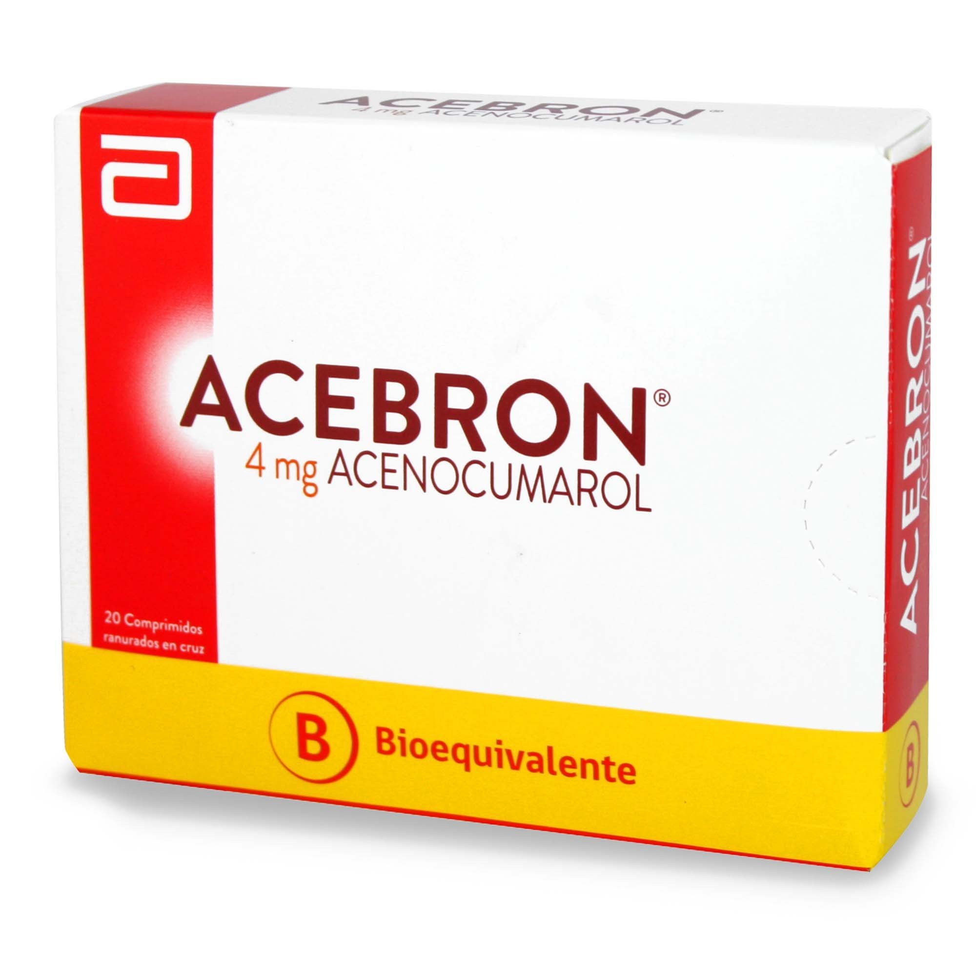 Acebron Acenocumarol 4 mg 20 Comprimidos Ranurado