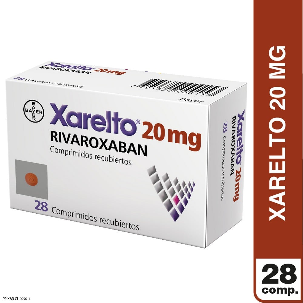 XARELTO COMPRIMIDOS RECUBIERTOS 20 mg (RIVAROXABAN)