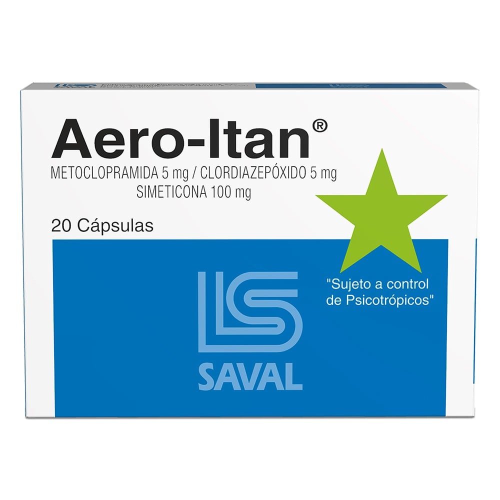 Aero Itan Simeticona 100 mg 20 Cápsulas