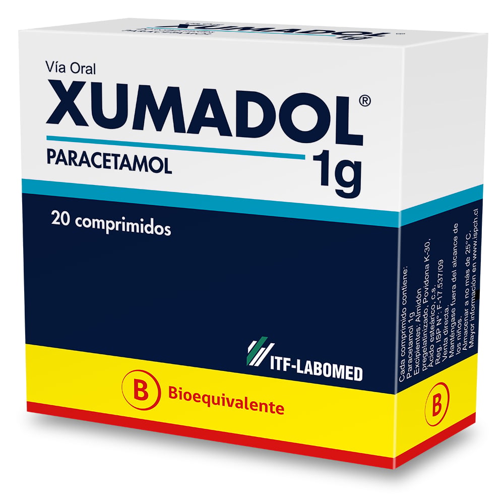 Xumadol Paracetamol 1000 mg 20 Comprimidos