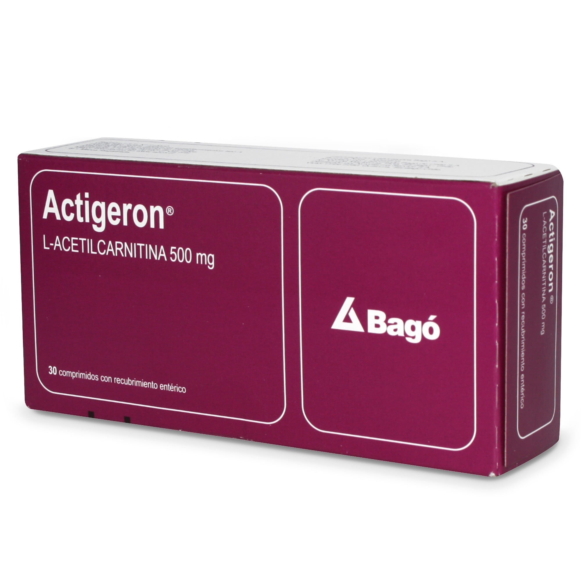 Actigeron L-Acetilcarnitina 500 mg 30 Comprimidos Recubierto