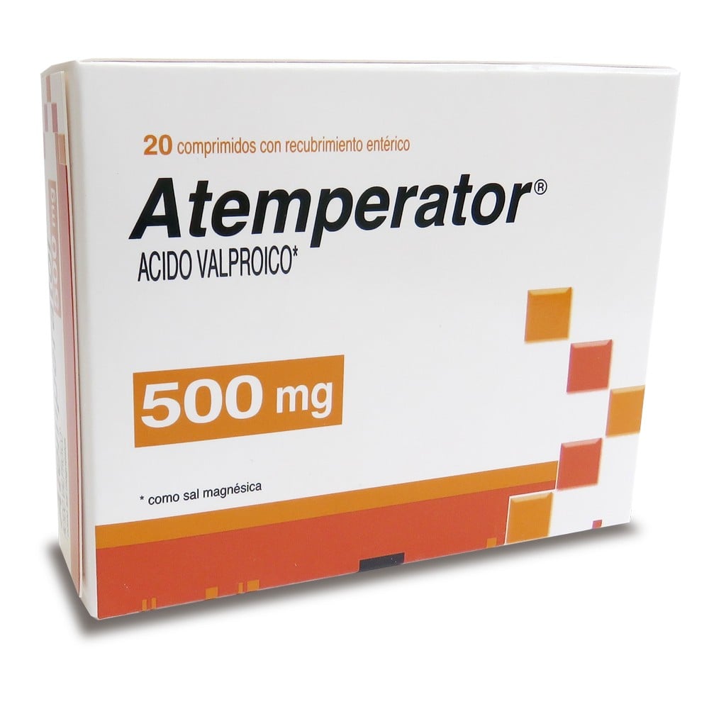 Atemperator Acido Valproico 500 mg 20 Comprimidos