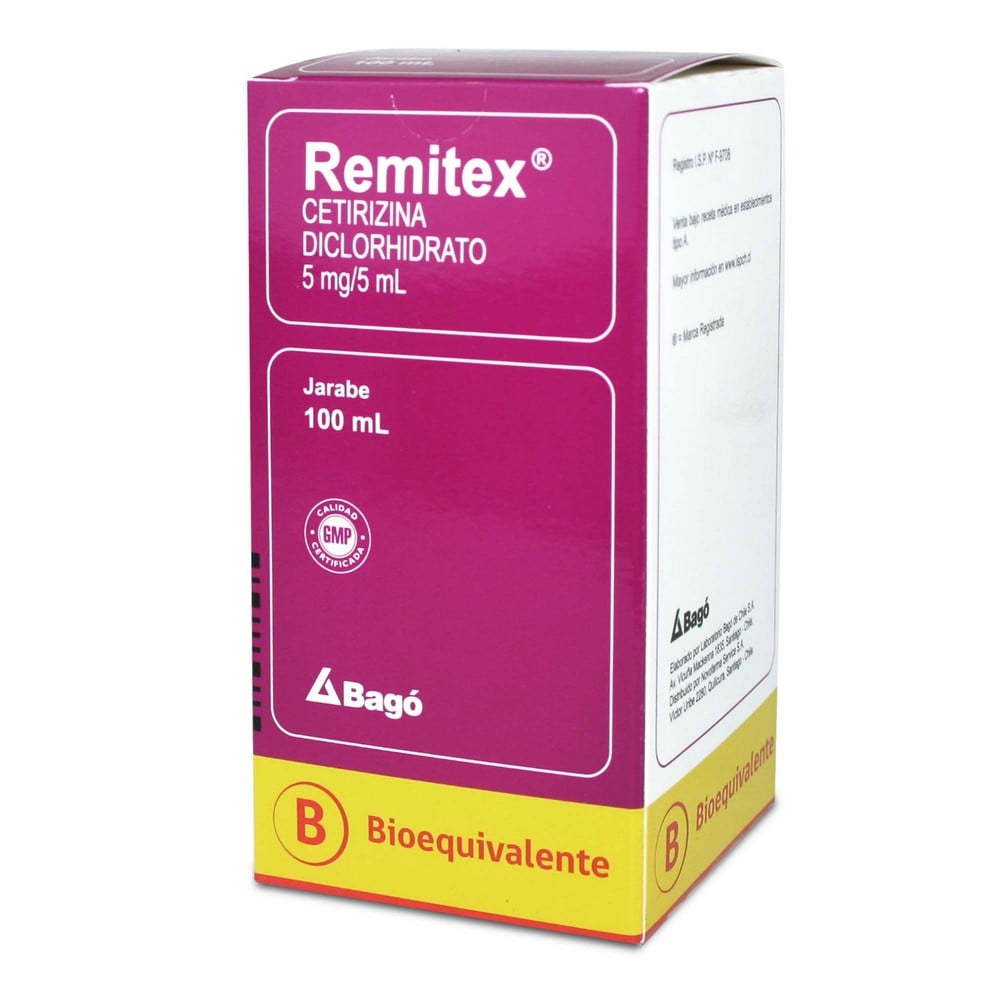 Remitex Cetirizina 5 mg/5mL Jarabe 100 mL