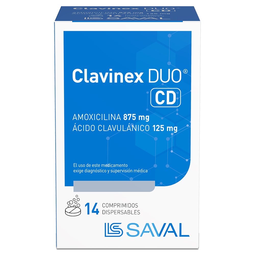 Clavinex Duo CD Amoxicilina 875 mg 14 Comprimidos