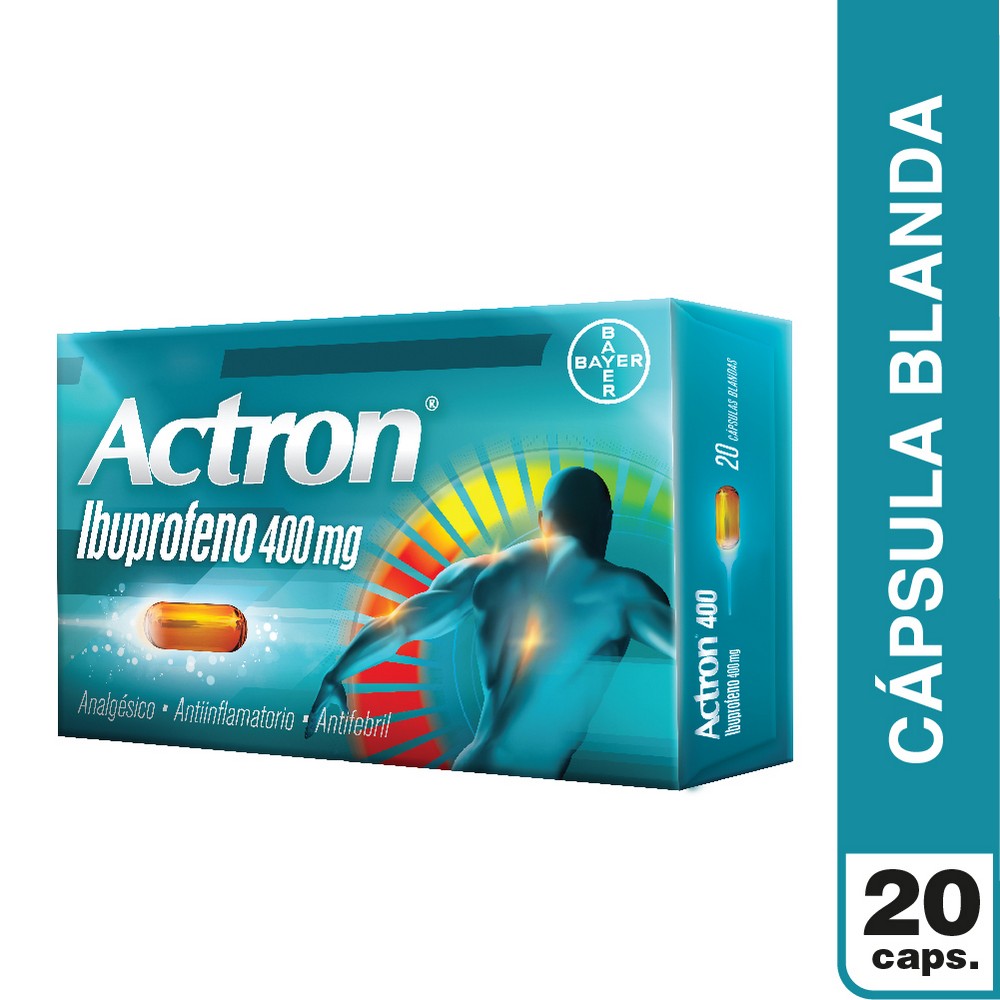 Actron Ibuprofeno 400 mg 20 Cápsulas Blandas
