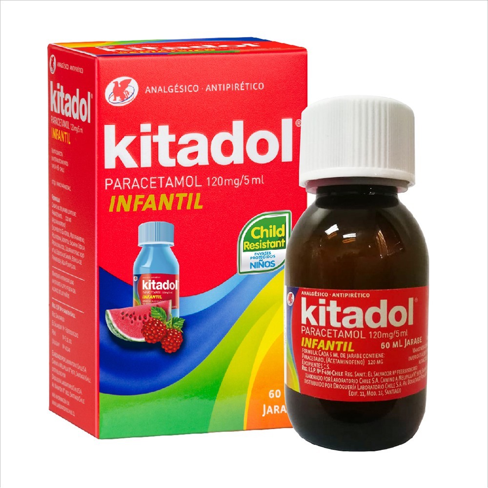 Kitadol Paracetamol 120 mg/5ml Jarabe 60 mL