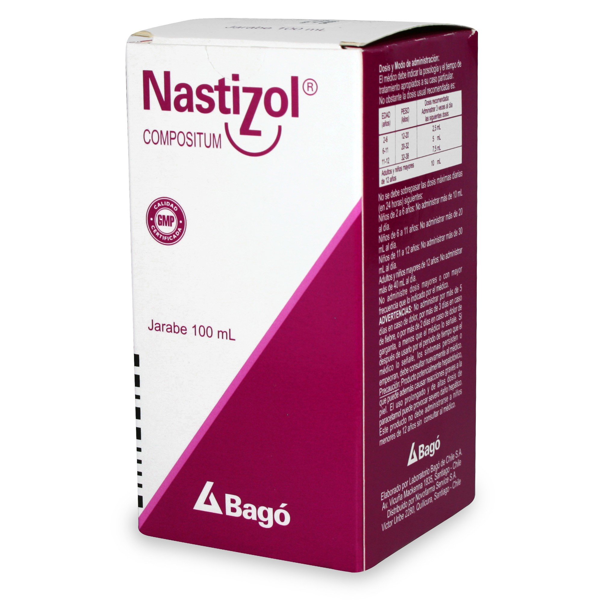 Nastizol Compuesto Pseudoefedrina 30 mg/5 ml Jarabe 100 mL
