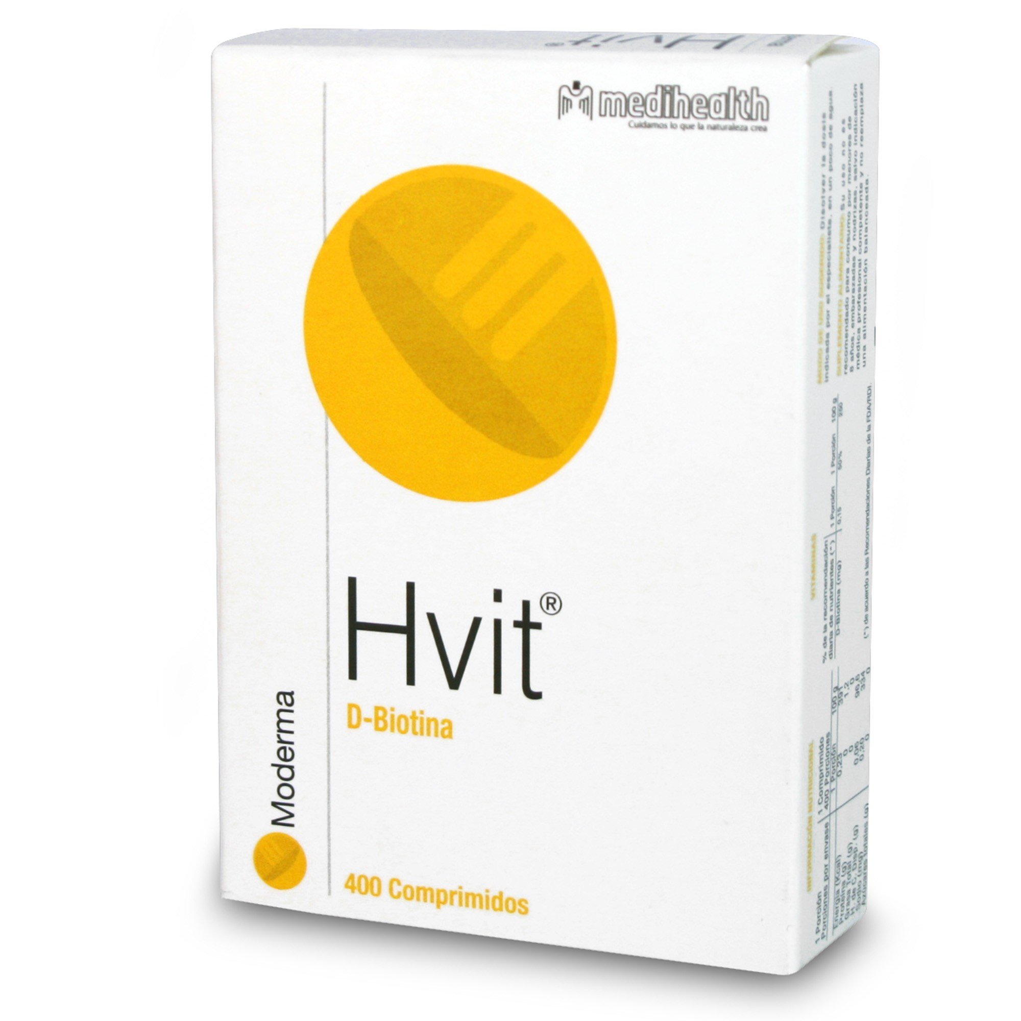 Hvit Biotina 150 mcg 400 Comprimidos