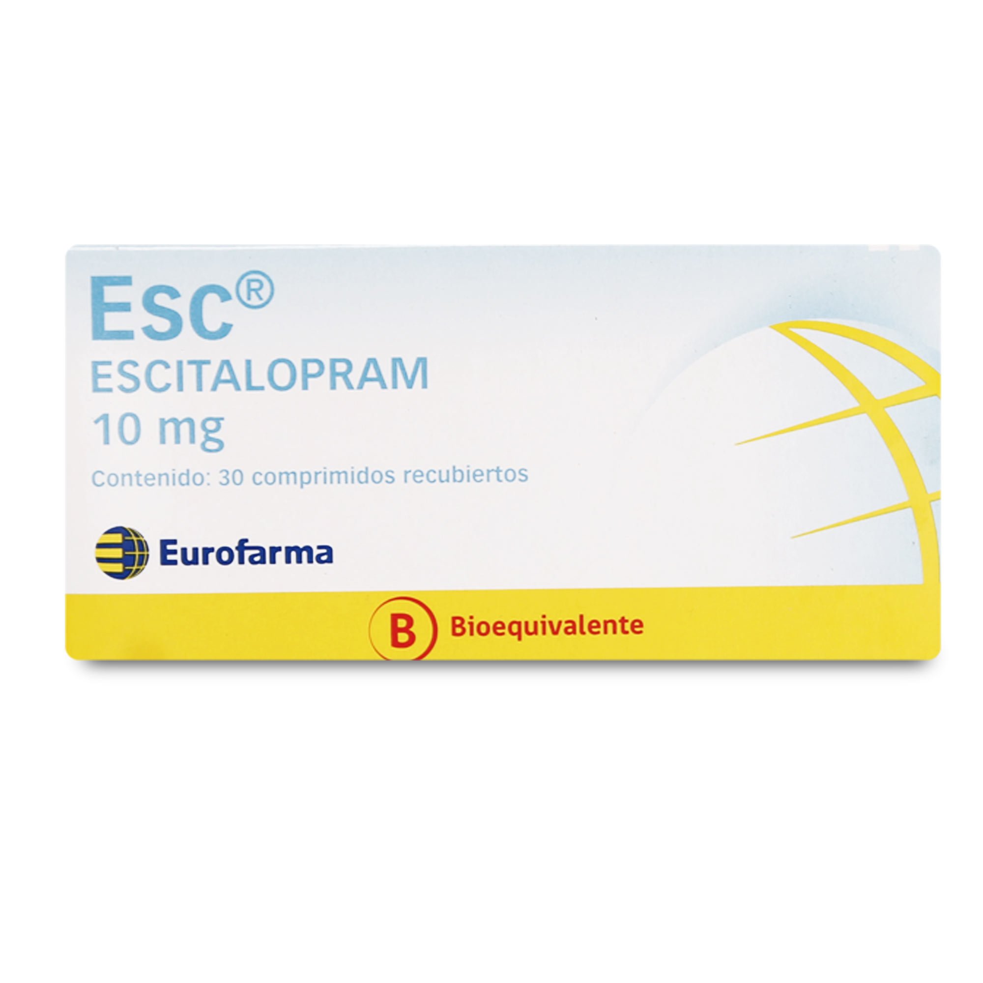 Esc Escitalopram 10 mg 30 Comprimidos Recubierto