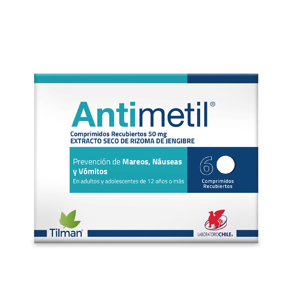 Antimetil 50mg 6 Comprimidos Recubiertos