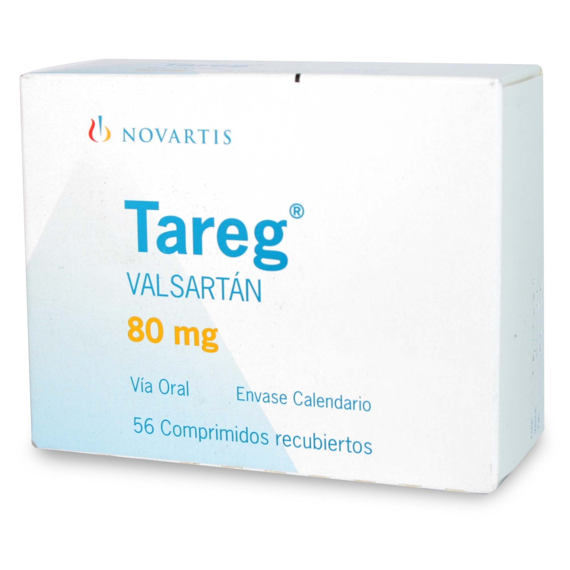 Tareg Valsartan 80 mg 56 Comprimidos Recubiertos