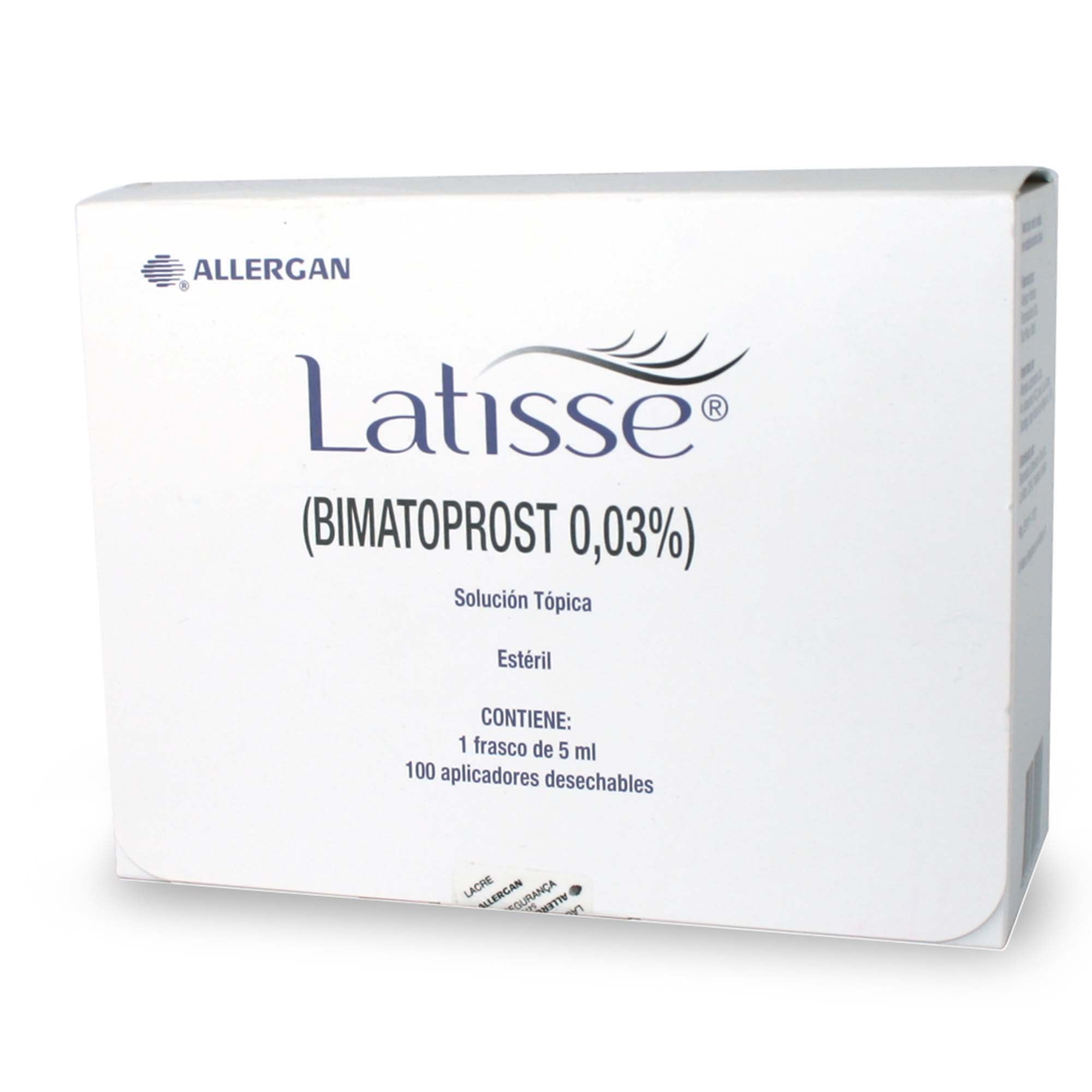 Latisse Bimatoprost 0,03% Solución Tópica 5 mL con 100 aplicadores desechables