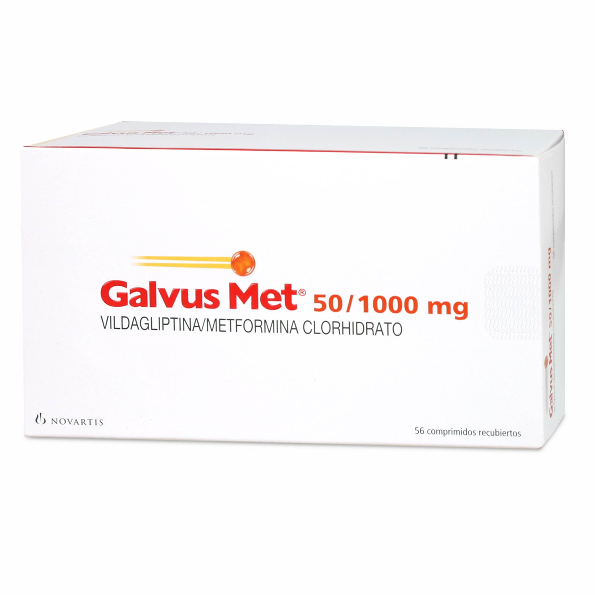 Galvus Met Vildagliptina 50 mg 56 Comprimidos Recubierto