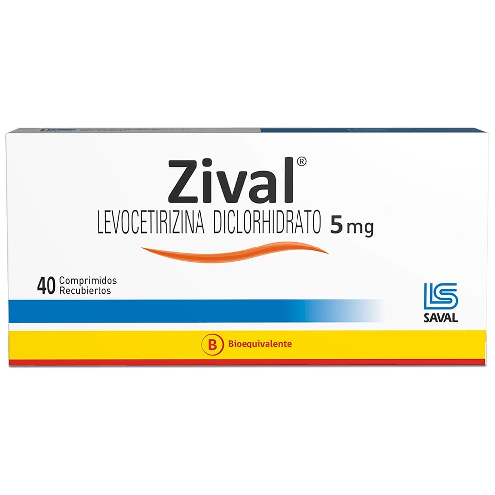 Zival Levocetirizina 5 mg 40 Comprimidos Recubierto