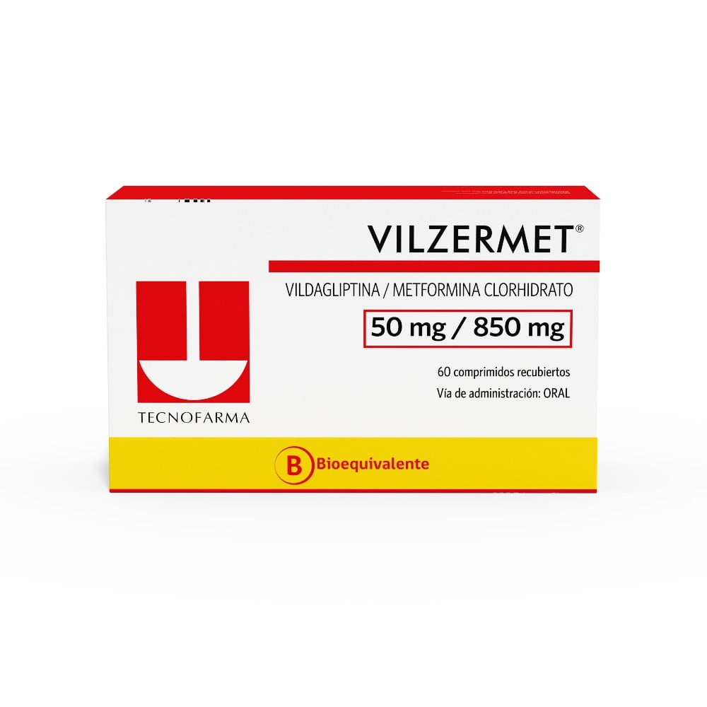 Vilzermet (50 / 850 mg) 60 Comprimidos Recubiertos