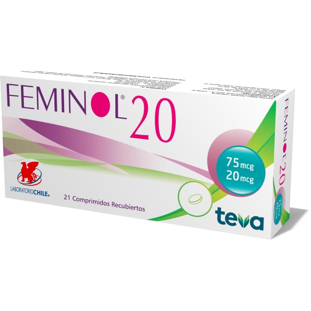 Feminol 20 Gestodeno 75 mcg 21 Comprimidos Recubierto