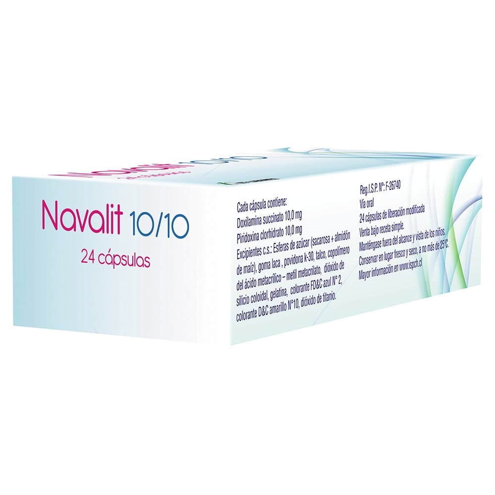 Navalit 10/10  Con Gránulos Con Recubrimiento Entérico 24 Cápsulas