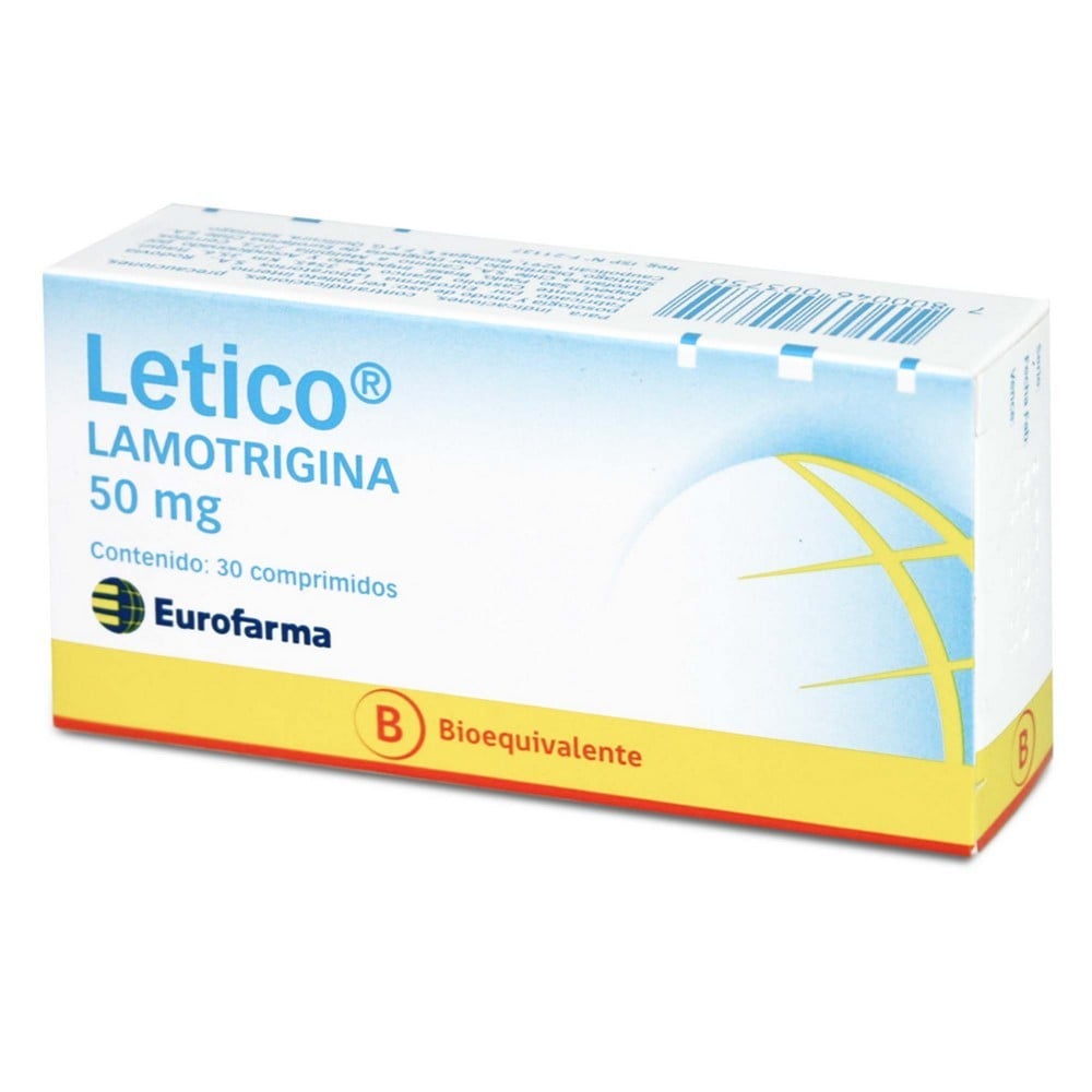 Letico Lamotrigina 50 mg 30 Comprimidos