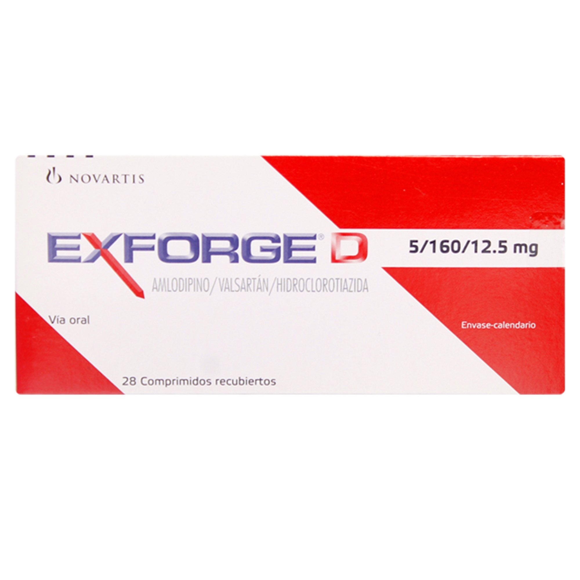 Exforge D Amlodipino 5 mg 28 Comprimidos Recubiertos