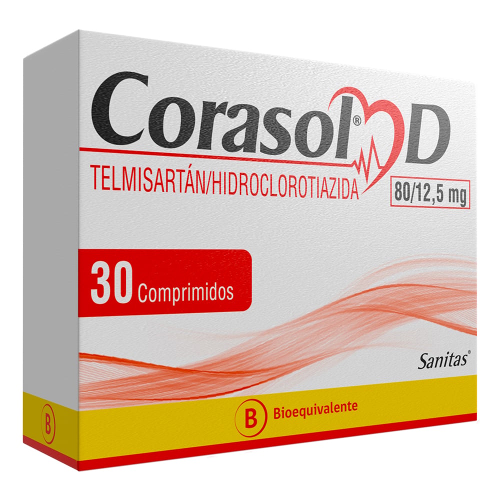 Corasol-D Telmisartan 80 mg 30 Comprimidos